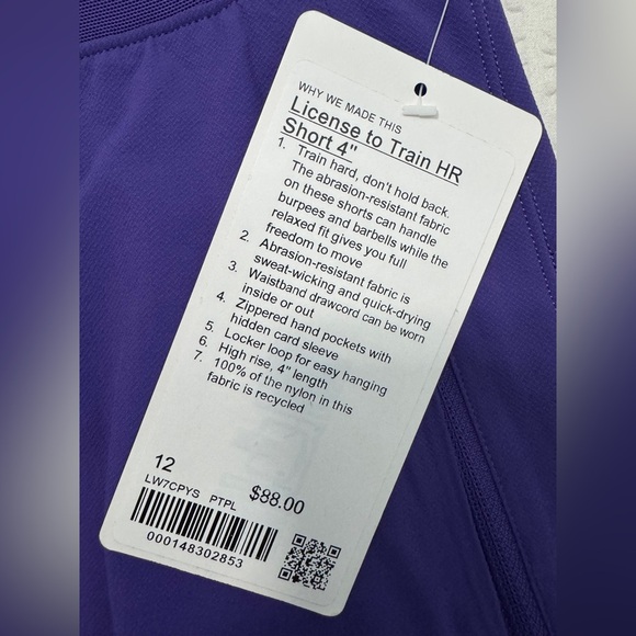 Lululemon License to Train High-Rise Short 4" in Petrol Purple - Picture 7 of 9